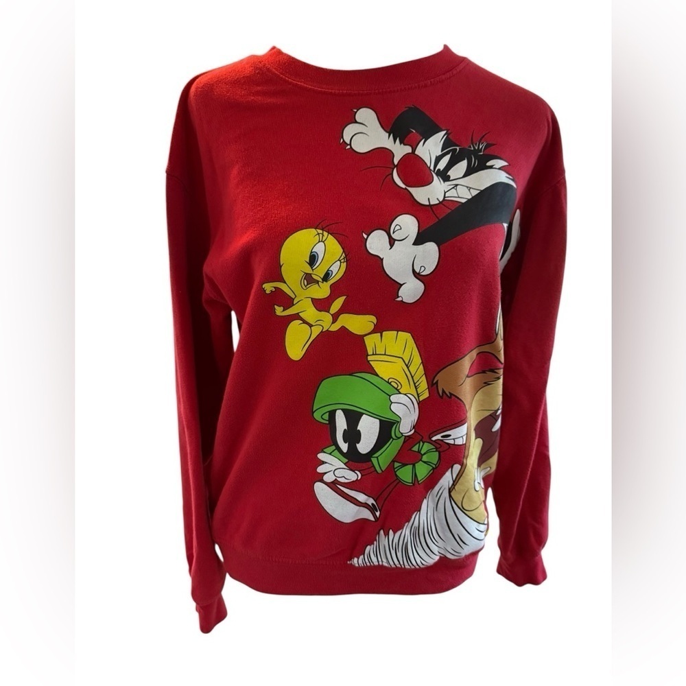 Warner Bros. Looney Tunes Red Juniors XS (1) Crewneck sweatshirt NWOT